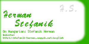 herman stefanik business card